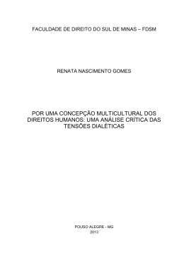 por uma concep&ccedil;&atilde;o multicultural dos direitos humanos