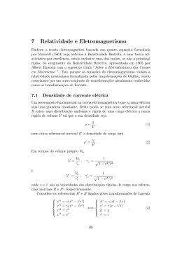 7 Relatividade e Eletromagnetismo