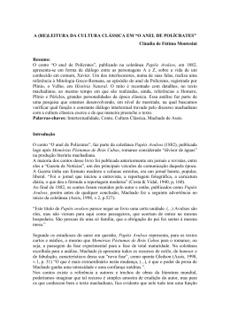 (re)leitura da cultura cl&aacute;ssica em O Anel de Pol&oacute;cretes