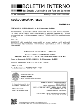 seção judiciária - sede - Justiça Federal – Seção Judiciária do Rio