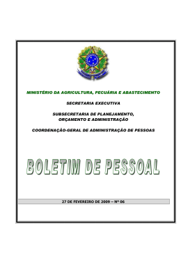 ministério da agricultura, pecuária e abastecimento