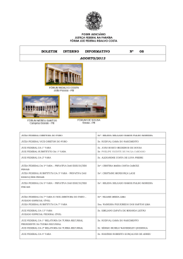 AGOSTO/2013 - Justi&ccedil;a Federal na Para&iacute;ba