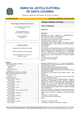 di&aacute;rio da justi&ccedil;a eleitoral de santa catarina
