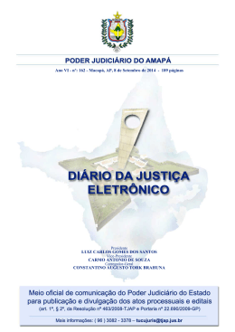 publicação oficial - Tribunal de Justiça do Amapá