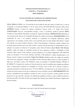 Conselho de Administração - Mendes Júnior Engenharia