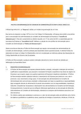 - 1 - POL&Iacute;TICA DE REMUNERA&Ccedil;&Atilde;O DO - Mota