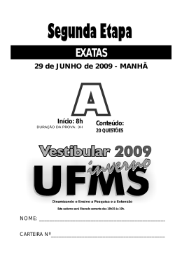 VESTIBULAR UFMS