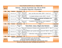 Jan/Fev - Grupo Esp&iacute;rita Cantinho de Luz