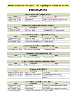 programa&ccedil;&atilde;o - Associa&ccedil;&atilde;o M&eacute;dico-Esp&iacute;rita do Estado do Esp&iacute;rito