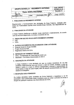 I. r L. Título: SOPA FRATERNA Revisão: O L GRUPO SCHEILLA