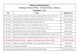 Palestras Doutrin&aacute;rias