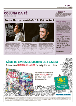 S&Eacute;RIE DE LIVROS DE COLORIR DE A GAZETA