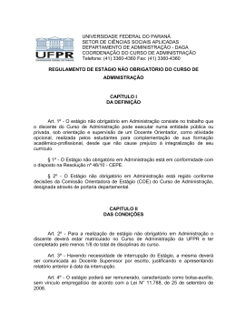 regulamento estagio não obrigatorio