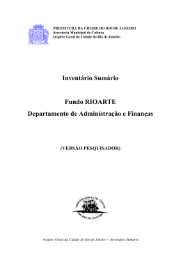 Departamento de Administração e Finanças