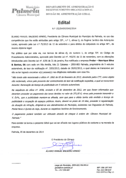 Município DEPARTAMENTO DE ADMINISTRAÇÃO E