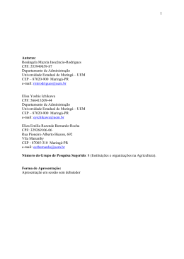 1 Autoras: Ros&acirc;ngela Mazzia Inoc&ecirc;ncio-Rodrigues CPF