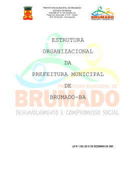 estrutura organizacional da prefeitura municipal de brumado-ba