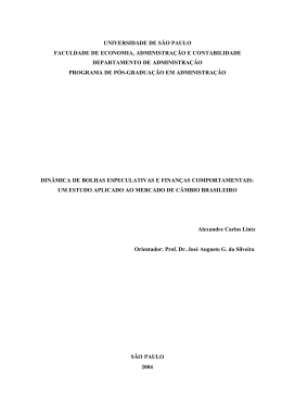 Din&acirc;mica de bolhas especulativas e finan&ccedil;as comportamentais: um