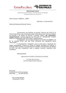 Of&iacute;cio Circular n&deg; 06/2014