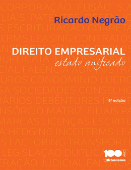 Direito Empresarial &ndash; Ricardo Negr&atilde;o