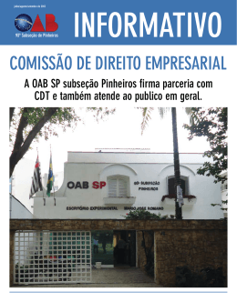Jornal Informativo de Direito Empresarial - OAB - Pinheiros
