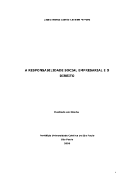 a responsabilidade social empresarial e o direito