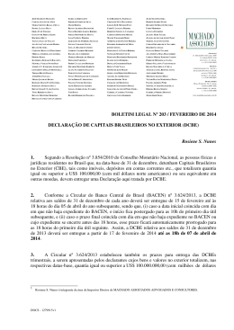 BOLETIM LEGAL Nº 203 / FEVEREIRO DE 2014 DECLARAÇÃO DE