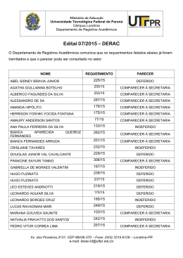 Edital 07/2015 – DERAC