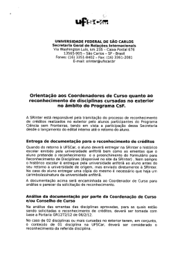 uNivERsiDADE FEDERAL DE sÃo cARLos