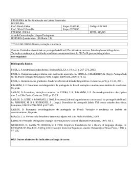 Ementas do Curso de Mestrado/Doutorado 2013/1