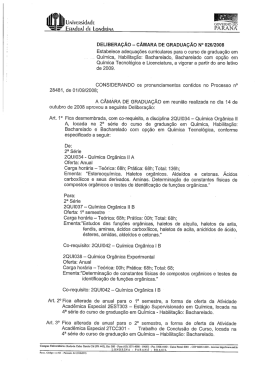 Deliberação da Câmara de Graduação nº 26/2008