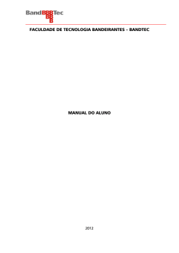 faculdade de tecnologia bandeirantes &ndash; bandtec manual do aluno
