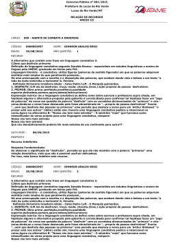 julgamento de recursos contra o gabarito preliminar