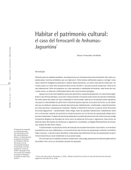 Habitar el patrimonio cultural: