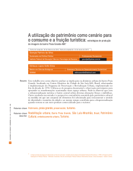 A utiliza&ccedil;&atilde;o do patrim&ocirc;nio como cen&aacute;rio para o consumo e a frui&ccedil;&atilde;o