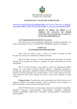 Lei Delegada no 43 07-08 DIFINE A NOVA ESTRUTURA - Sefaz-AL
