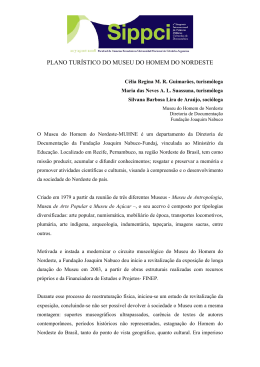 plano tur&iacute;stico do museu do homem do nordeste