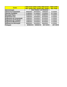 Curso Data Inicial Doc. Inicial Data Limite Doc. Inicial Data Inicial