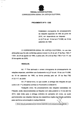 Provimento CGE 09/2015