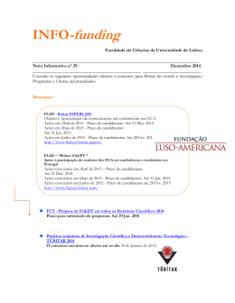 3ª edição - Faculdade de Ciências da Universidade de Lisboa
