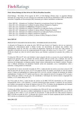 Relatório de Rating - BFRE - Brazilian Finance e Real Estate