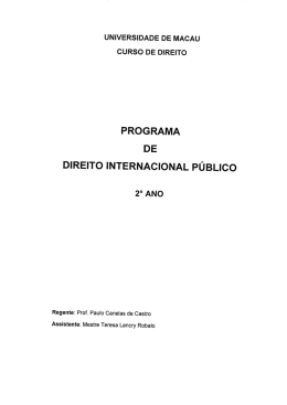 LDLP240 Direito Internacional Publico Geral e Regional