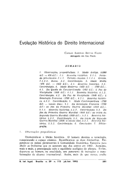 Evolu&ccedil;&atilde;o Hist&oacute;rica do Direito Internacional