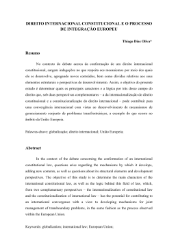 DIREITO INTERNACIONAL CONSTITUCIONAL E O