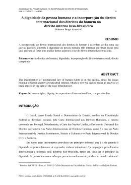 A dignidade da pessoa humana e a incorpora&ccedil;&atilde;o do direito