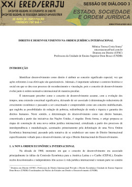DIREITO E DESENVOLVIMENTO NA ORDEM JUR&Iacute;DICA