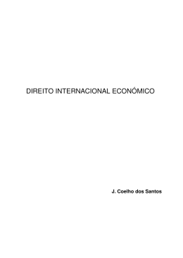 DIREITO INTERNACIONAL ECON&Oacute;MICO