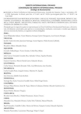 DIREITO INTERNACIONAL PRIVADO CONVEN&ccedil;&atilde;O DE