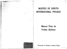 NOCOES DE DIREITO INTERNACIONAL PRIVADO Marcos Elias de