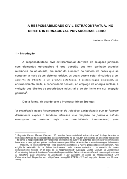 a responsabilidade civil extracontratual no direito internacional